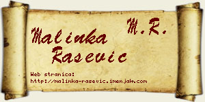 Malinka Rašević vizit kartica
